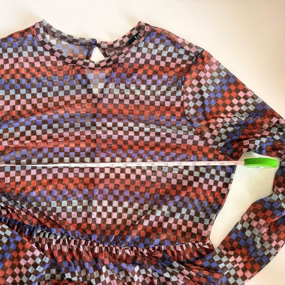 NWT Dressed in Lala More You Mesh Maxi Dress in Disco Checkerboard, Size 2X - Picture 11 of 16